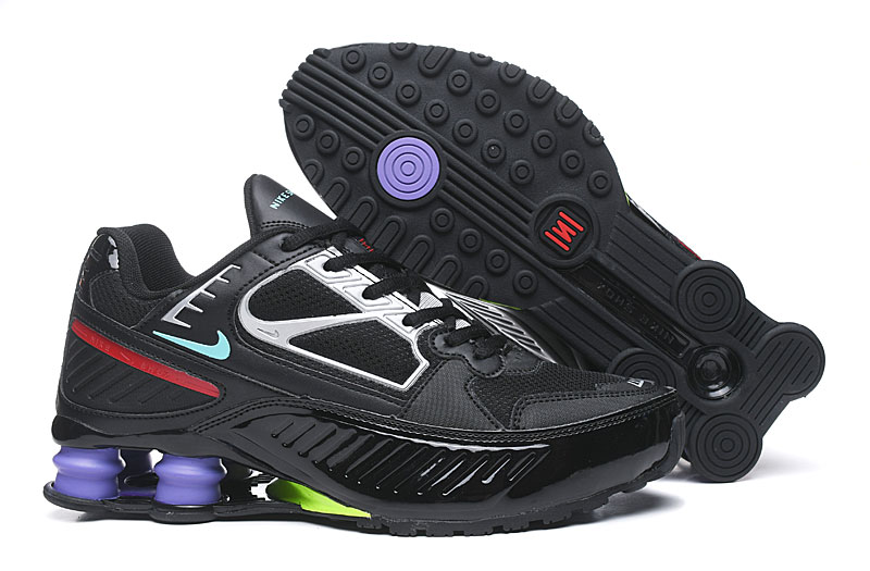 New 2020 Nike Shox R4 Black Colorful Shoes - Click Image to Close